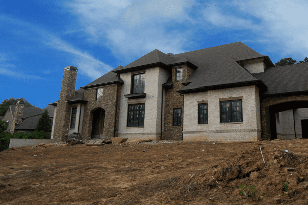 New Construction at the Atlanta Country Club after tearing down an older home.