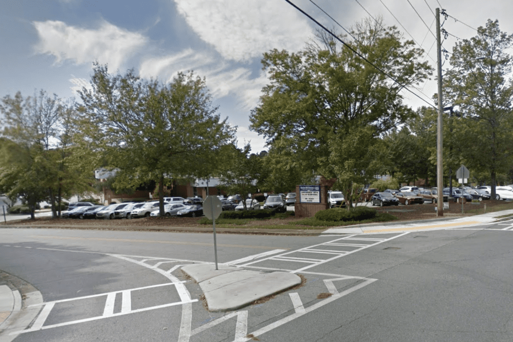 Garrison Mill Elementary School Main Entrance on Wesley Chapel Road